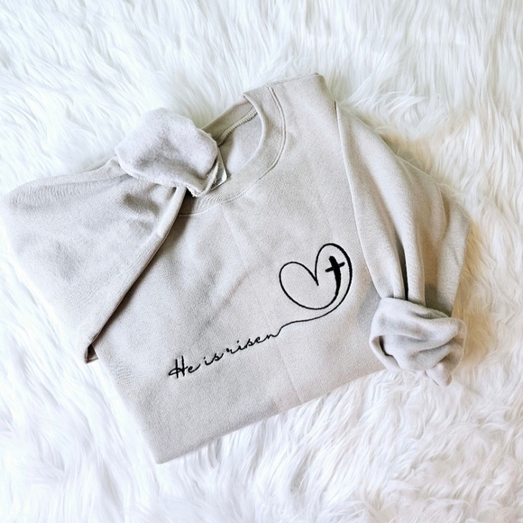 Tops - NEW He is Risen Christian Sweatshirt